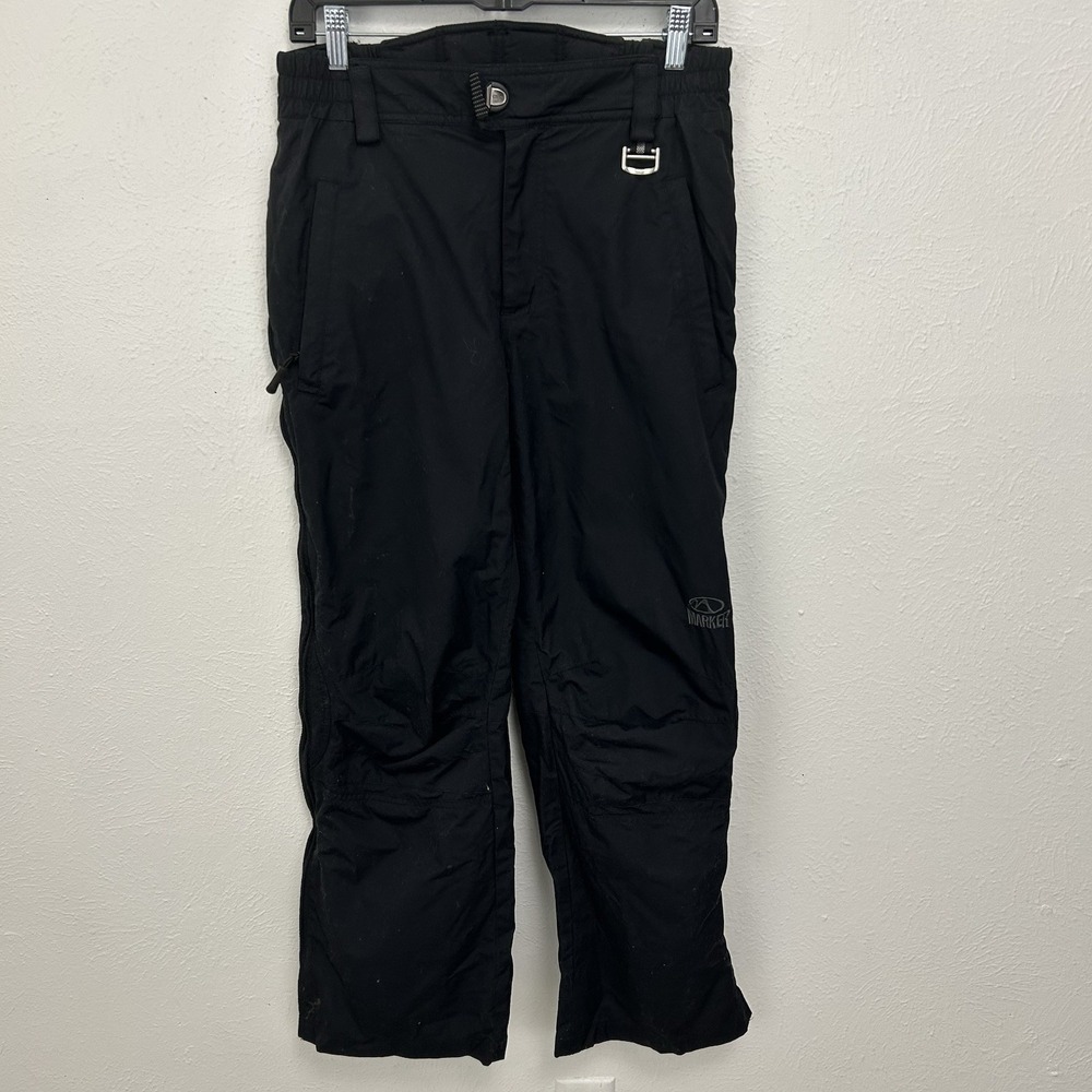 Marker Ski Snow Pants Men's Size S Black Insulated‎ Lined Zippers Snowboard